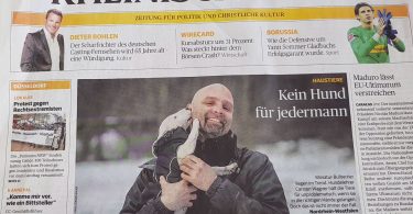 Mit Hunden leben -Hundeschule in der Rheinischen Post